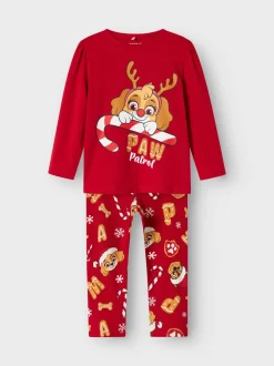 Name It lasten pyjama NMFSARBA PAW LS NIGHTSET, punainen