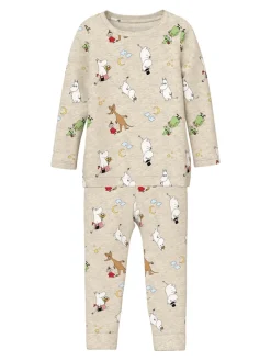 Name It lasten pyjama NMNSEMOL MOOMIN LS NIGHTSET, beige