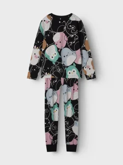 Name It Lasten Pyjamasetti, NKFOBIA SQUISH LS NIGHTSET Musta
