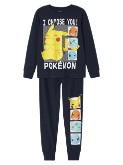 Name It lasten pyjamasetti, NKMABEL POKEMON LS NIGHSET Tummansininen