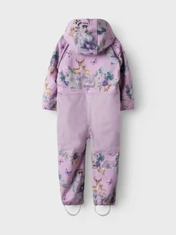 Name It lasten softshell haalari, NMFALFA08 SOFTSHELL SUIT AOP Pinkki Kuosi