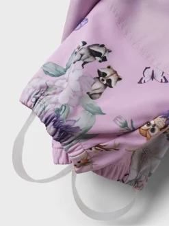 Name It lasten softshell haalari, NMFALFA08 SOFTSHELL SUIT AOP Pinkki Kuosi