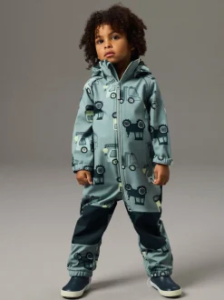 Name It lasten softshell haalari NMMALFA08 SOFTSHELL SUIT NOOS, kuosi vihreä