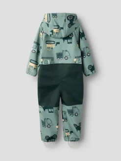 Name It lasten softshell haalari NMMALFA08 SOFTSHELL SUIT NOOS, kuosi vihreä