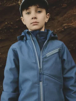 Name It lasten softshell takki, NKMALFA08 SOFTSHELL JACKET Sininen