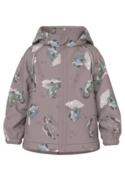 Name It Lasten Takki, NMFALFA08 SOFTSHELL JACKET UNICORNS Vaaleanpunainen Kuosi