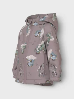 Name It Lasten Takki, NMFALFA08 SOFTSHELL JACKET UNICORNS Vaaleanpunainen Kuosi