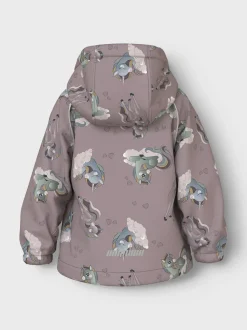 Name It Lasten Takki, NMFALFA08 SOFTSHELL JACKET UNICORNS Vaaleanpunainen Kuosi