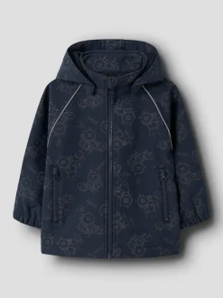 Name It lasten takki, NMMALFA SOFTSHELL JACKET AOP Tummansininen