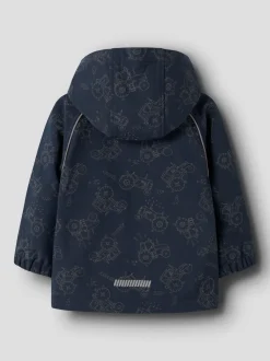 Name It lasten takki, NMMALFA SOFTSHELL JACKET AOP Tummansininen