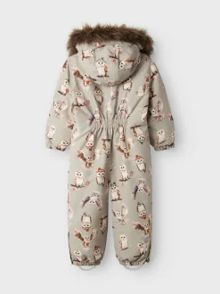 Name It Lasten Toppahaalari, NMNSNOW10 SUIT AOP Vaalea Beige