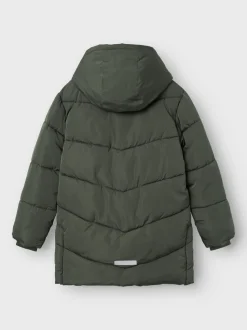 Name It lasten toppatakki NKFMEMO JACKET LONG, tummanvihreä