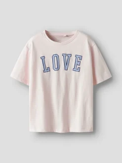 Name It lasten t-paita NKFRINDA SS REG TOP, vaaleanpunainen