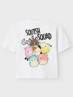 Name It lasten t-paita, NKFMOMI SQUISH SS RLX TOP Valkoinen