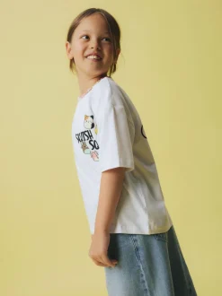 Name It lasten t-paita, NKFMOMI SQUISH SS RLX TOP Valkoinen