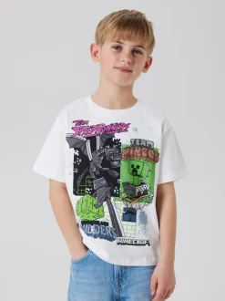 Name It lasten t-paita, NKMJAHI MINECRAFT SS TOP Valkoinen