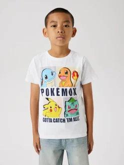 Name It lasten t-paita, NKMDAZZ POKEMON SS TOP Valkoinen