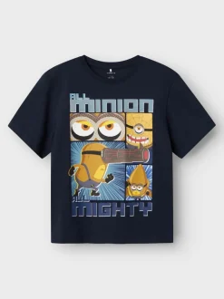 Name It Lasten T-paita, NKMOBY MINIONS SS REG TOP Tummansininen