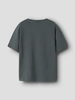 Name It lasten t-paita NKMBANK SS NREG TOP, tummanharmaa