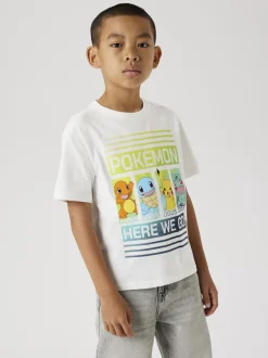 Name It lasten t-paita, NKMMABR POKEMON REG SS TOP Valkoinen