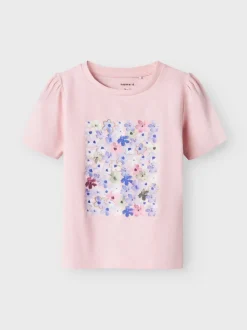 Name It lasten t-paita, NMFHELLAS SS TOP Vaaleanpunainen