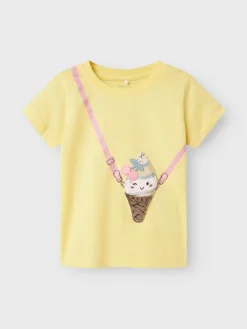 Name It lasten t-paita, NMFJOLA SS TOP BOX Keltainen