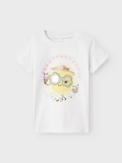 Name It lasten t-paita, NMFJOLA SS TOP BOX Valkoinen