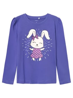 Name It lasten trikoopaita, NMFROSELIN LS TOP Vaalea Lila