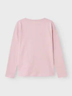 Name It lasten trikoopaita, NKFSIRU LS TOP Vaaleanpunainen