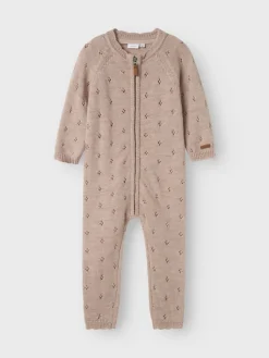 Name It Lasten villahaalari NMMWRILLA WOOL LS KNIT SUIT, Vaaleanpunainen