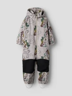 Name It lasten välikausihaalarit NMMALFASHELL08 Suit AOP FO, harmaa kuosillinen