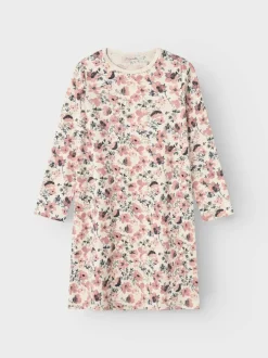 Name It lasten yöasu, NKFNIGHTGOWN LS NOSTALGIA FLOWER Vaaleanpunainen Kuosi