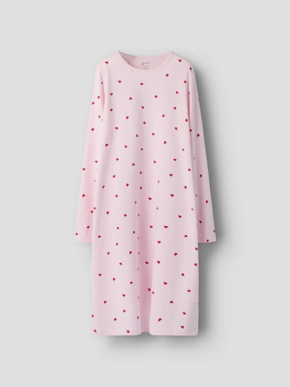 Name It lasten yöpaita NKFNIGHTGOWN HEARTS NOOS, vaaleanpunainen