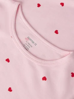 Name It lasten yöpaita NKFNIGHTGOWN HEARTS NOOS, vaaleanpunainen