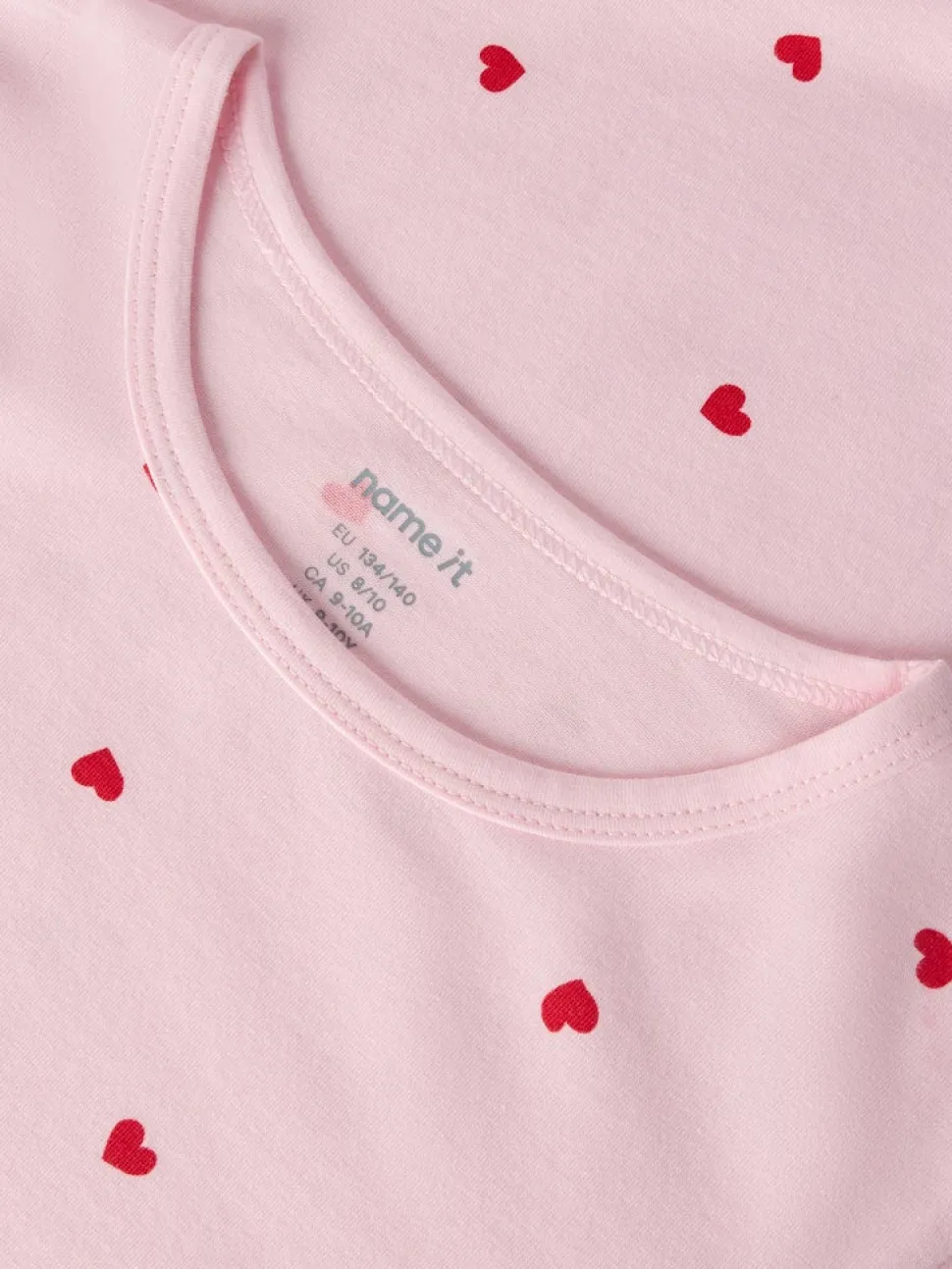 Name It lasten yöpaita NKFNIGHTGOWN HEARTS NOOS, vaaleanpunainen