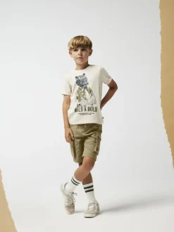 Name It reisitaskushortsit, NKMRYAN REG TWI L SHORTS Beige