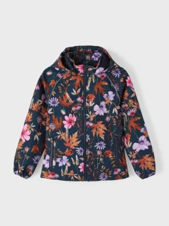 Name It softshelltakki, NKFALFA08 JACKET AUTUMN FLOWER Sininen Kuosi