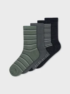 Name It sukat, NKMWAK WOOL 4PACK SOCK Sininen Kuosi
