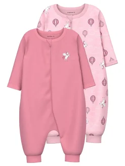 Name It yöasu, 2-pack Vaaleanpunainen Kuosi