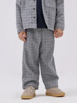 Name It yöhousut K NMNSTRANE PANT, harmaa ruutu