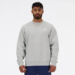 New Balance miesten collegepaita Sport Essentials Fleece Crew Sweater, vaaleanharmaa