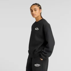 New Balance Naisten Collegepaita, Linear Heritage Fleece Crew Musta