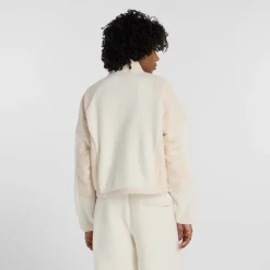 New Balance naisten fleecetakki, High Pile Fleece Jacket Luonnonvalkoinen