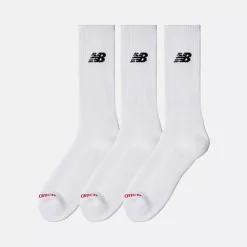 New Balance unisex sukat Everyday Crew 3Pairs Sock, valkoinen
