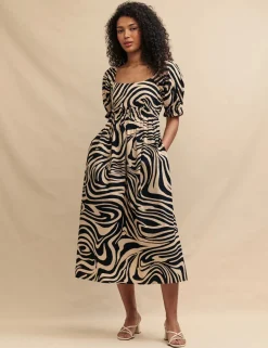 Nobody´s Child naisten mekko, GINGER MIDI DRESS PLAIN Musta Kuosi