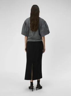 Object naisten hame, OBJLISA MW LONG SKIRT Musta