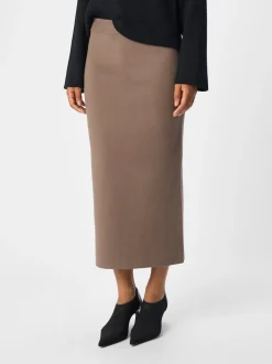 Object naisten hame, OBJREYNARD HW KNIT SKIRT Morel