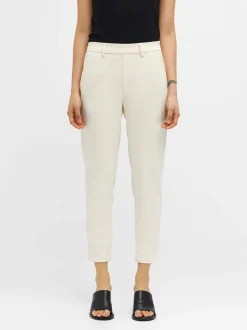 Object, Naisten Housut, Lisa Slim Pant Noos Luonnonvalkoinen