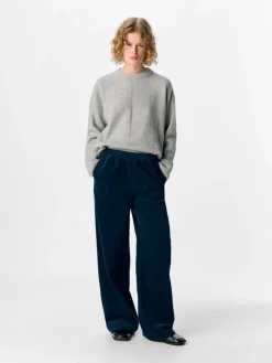Object naisten housut, OBJGALA MW RE WIDE PANTS Sky Captain
