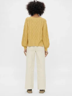 Object naisten housut, OBJMARINA MW TWILL JEANS Valkoinen